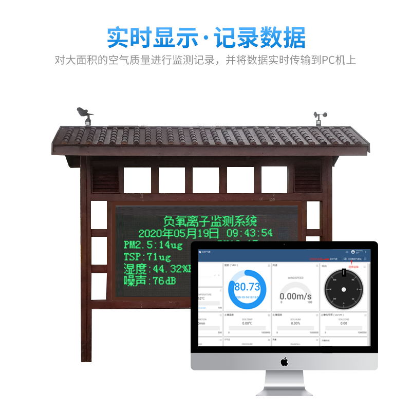景觀木亭負氧離子監(jiān)測系統讓呼吸更清新